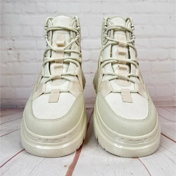 Dr. Martens Boury Utility Combat White Boots Mens Size 9/Women’s Size 10