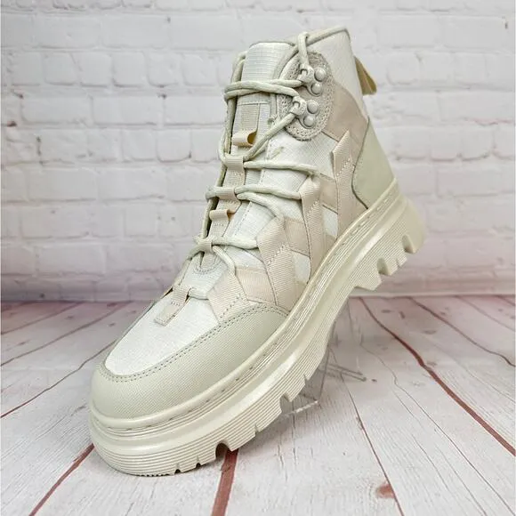 Dr. Martens Boury Utility Combat White Boots Mens Size 9/Women’s Size 10