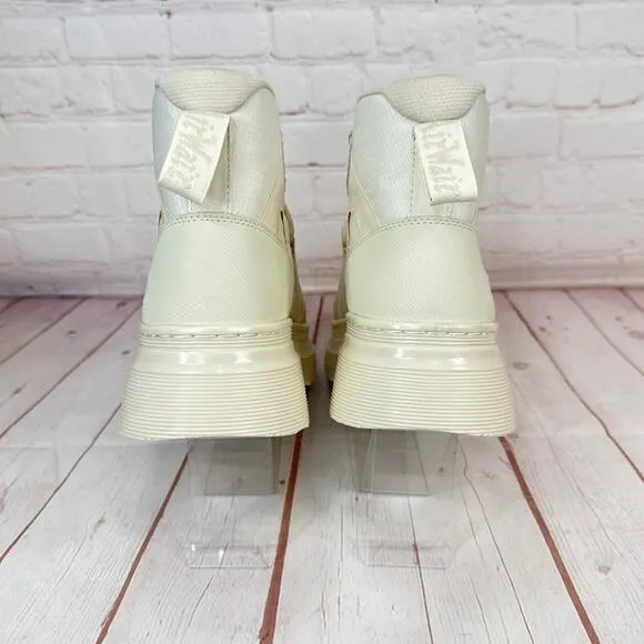 Dr. Martens Boury Utility Combat White Boots Mens Size 9/Women’s Size 10