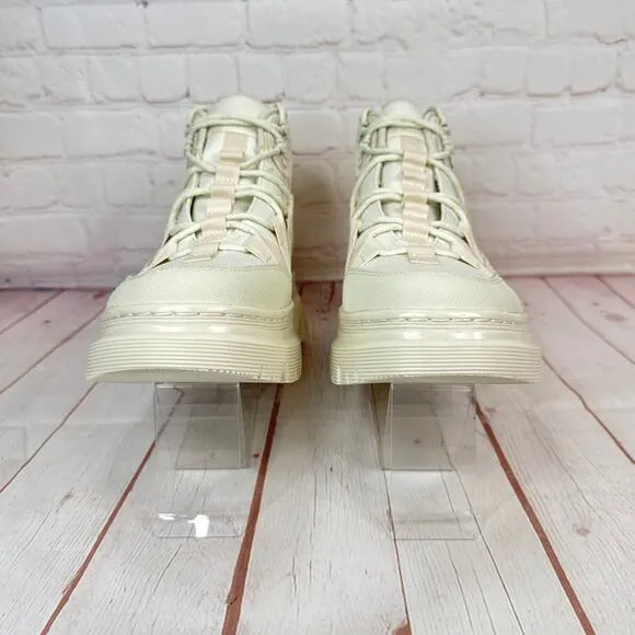 Dr. Martens Boury Utility Combat White Boots Mens Size 9/Women’s Size 10