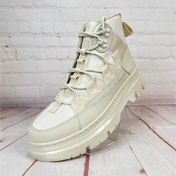 Dr. Martens Boury Utility Combat White Boots Mens Size 9/Women’s Size 10