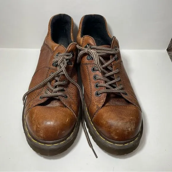 Dr. Martens Brown Leather Platform Oxford Shoes