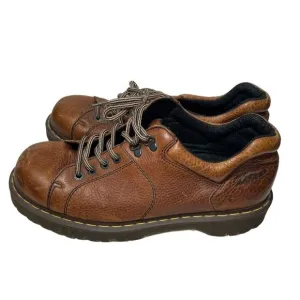 Dr. Martens Brown Leather Platform Oxford Shoes