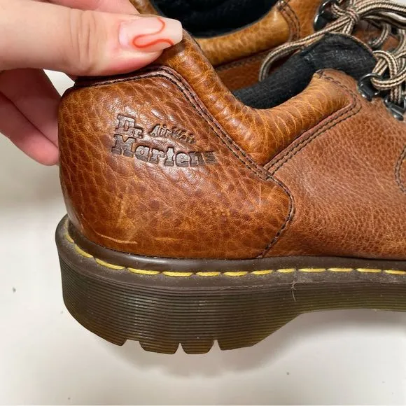 Dr. Martens Brown Leather Platform Oxford Shoes