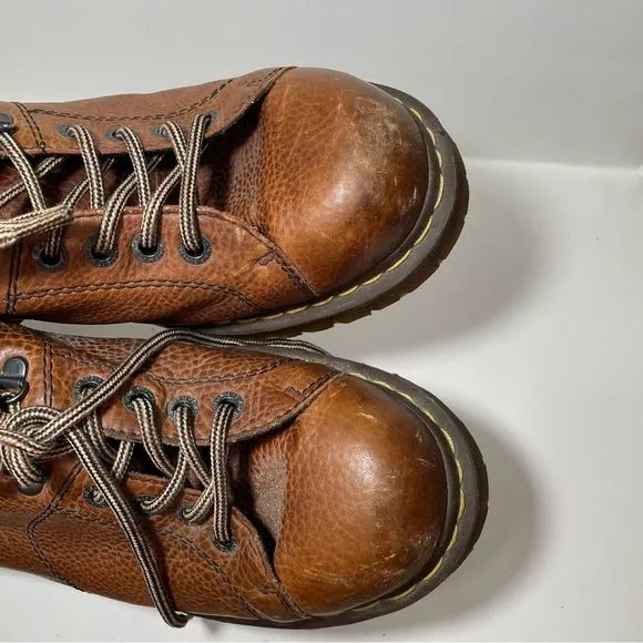 Dr. Martens Brown Leather Platform Oxford Shoes