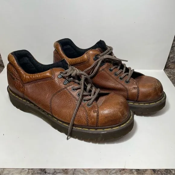 Dr. Martens Brown Leather Platform Oxford Shoes