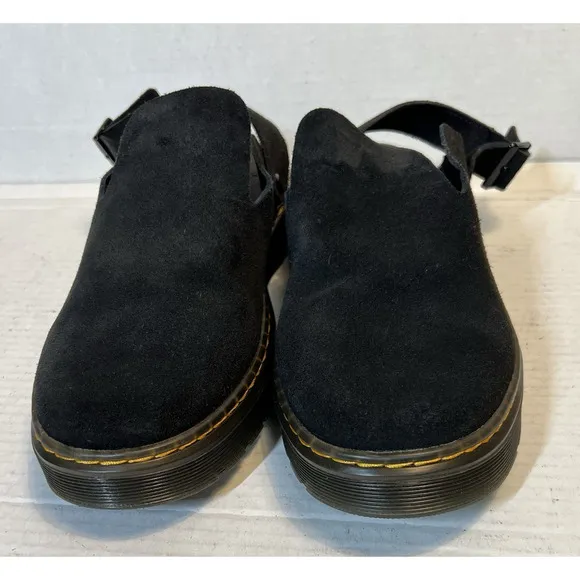 Dr. Martens Carlson Mens Size 12 Black Casual Classic Slingback Mule Shoes
