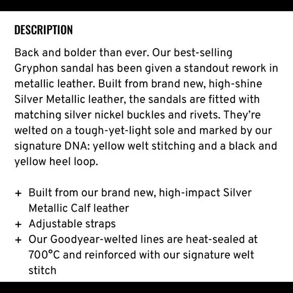 DR MARTENS Gryphon Metallic Leather Gladiator Sandals