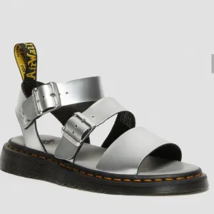 DR MARTENS Gryphon Metallic Leather Gladiator Sandals