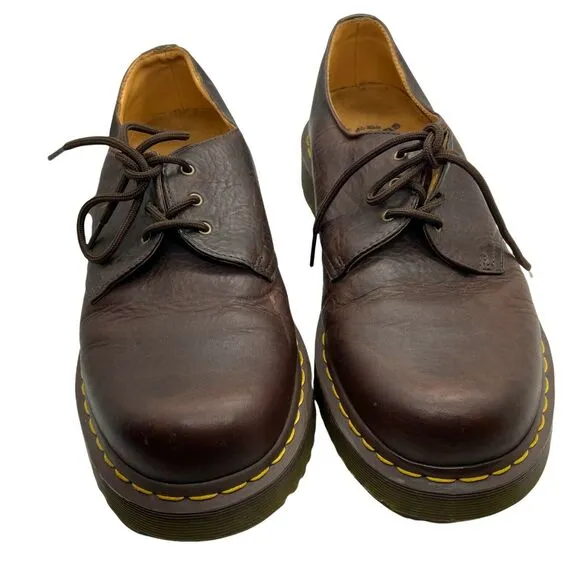 Dr. Martens Mens 1461 Brown Lace Up Round Toe Oxford Casual Shoes Size 11 M