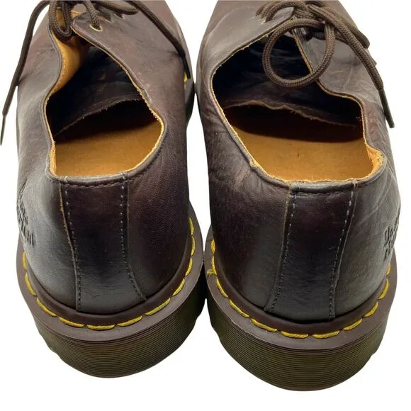 Dr. Martens Mens 1461 Brown Lace Up Round Toe Oxford Casual Shoes Size 11 M