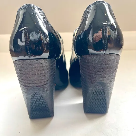 Dries Van Noten Black Leather Heeled Boots Women's Size US 38 1/2