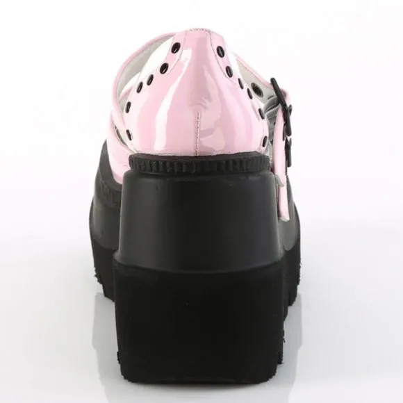 E-girl Wedge Platform Wingtip Maryjane Shoes