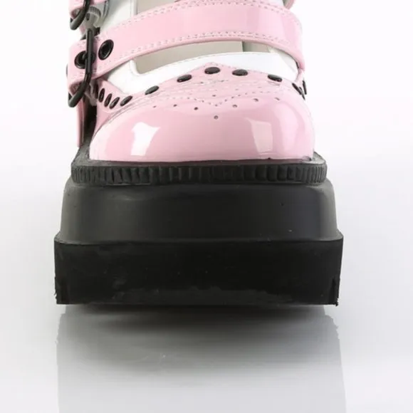 E-girl Wedge Platform Wingtip Maryjane Shoes