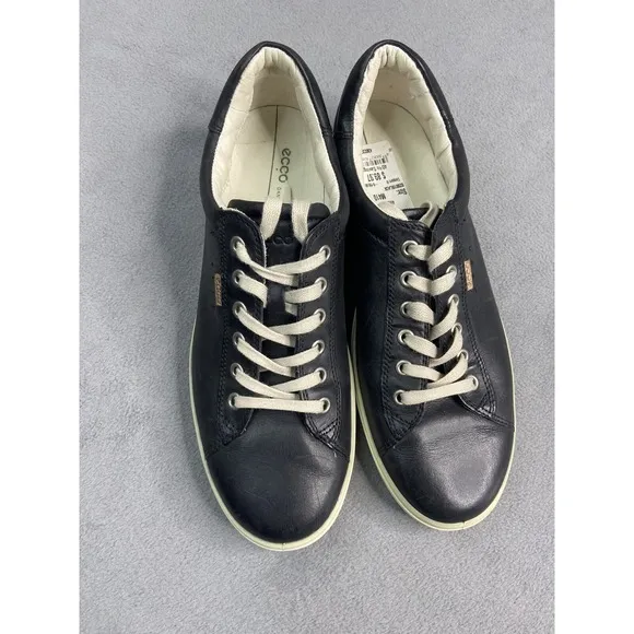 Ecco Shoes Sneakers Women 41 US 9.5 Navy Blue Soft 7 Leather Sneaker Casual