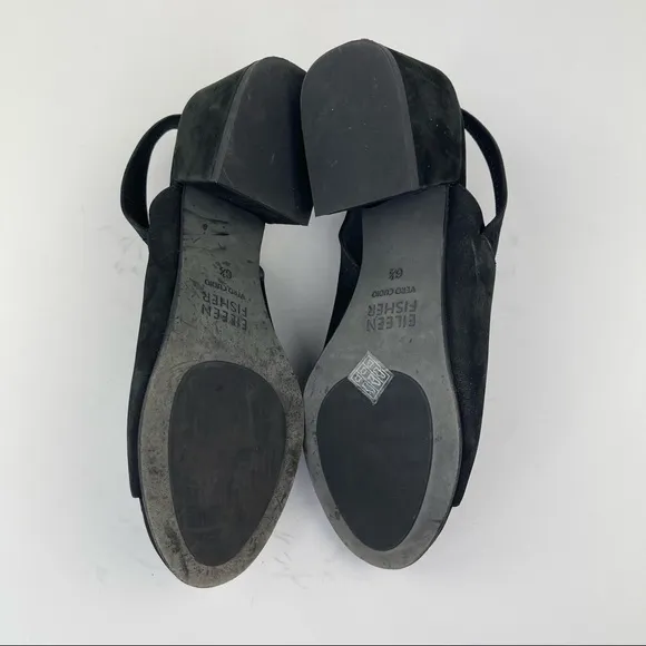 Eileen Fisher Leigh Slingback Open Toe Heeled Sandals Size 6.5
