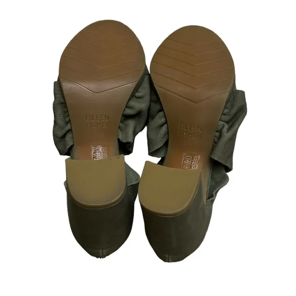 Eileen Fisher Marla Block Heel Crisscross Strappy  Sandals