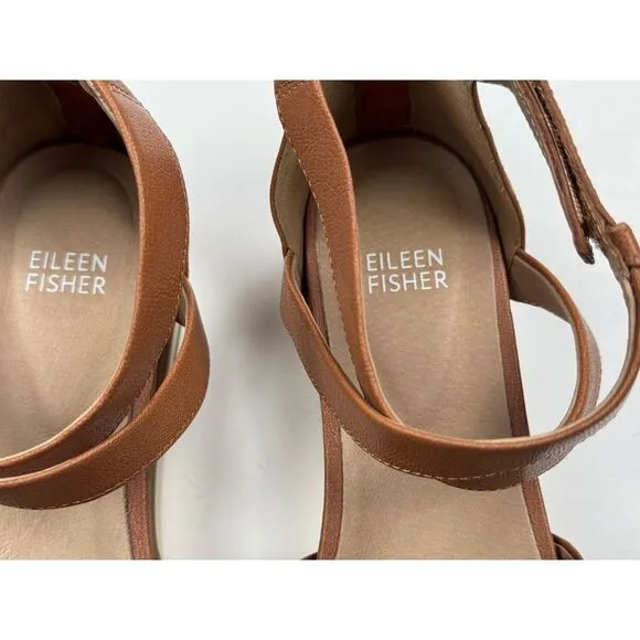 Eileen Fisher Sally Wedge Sandals Women 8 EUC $195‎ Crisscross Leather Sneaker