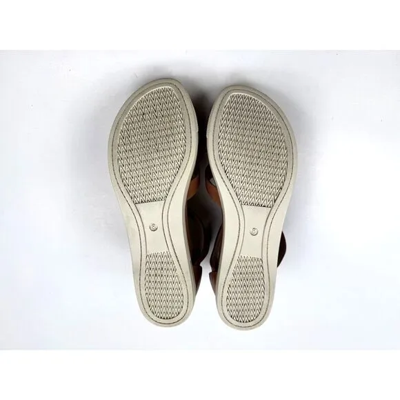 Eileen Fisher Sally Wedge Sandals Women 8 EUC $195‎ Crisscross Leather Sneaker