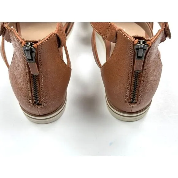 Eileen Fisher Sally Wedge Sandals Women 8 EUC $195‎ Crisscross Leather Sneaker
