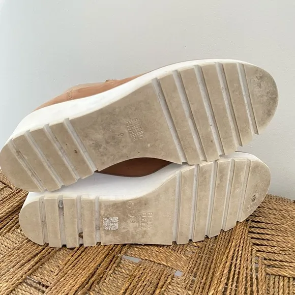 Eileen Fisher Shoes Women's 9 Chelsea Boot Wedge Washed Leather Ankle Bootie