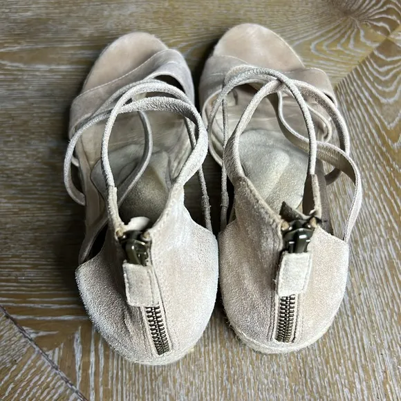 EILEEN FISHER Suede Wanda Espadrille Sandals 10