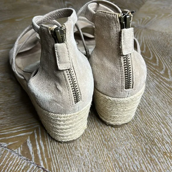EILEEN FISHER Suede Wanda Espadrille Sandals 10
