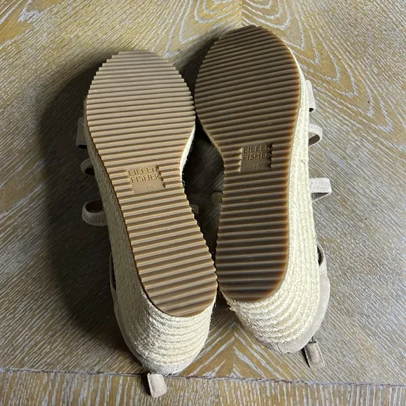 EILEEN FISHER Suede Wanda Espadrille Sandals 10