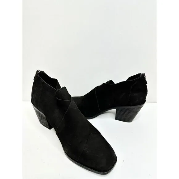 Eileen Fisher Boots Womens Size 6 Black Ember Block Heel Booties