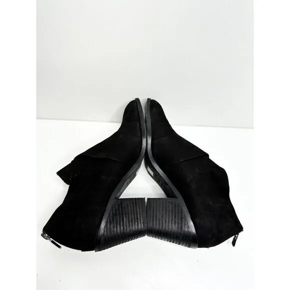 Eileen Fisher Boots Womens Size 6 Black Ember Block Heel Booties