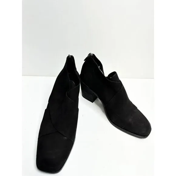 Eileen Fisher Boots Womens Size 6 Black Ember Block Heel Booties