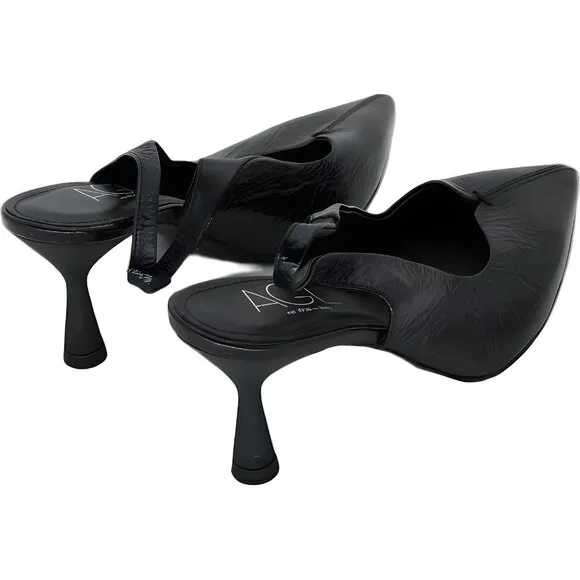 Elegant AGL Agnese Black Slingback Pumps EU Size 36.5