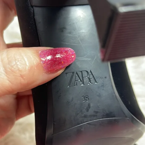 Elegant Black Heels with Bow by ZARA