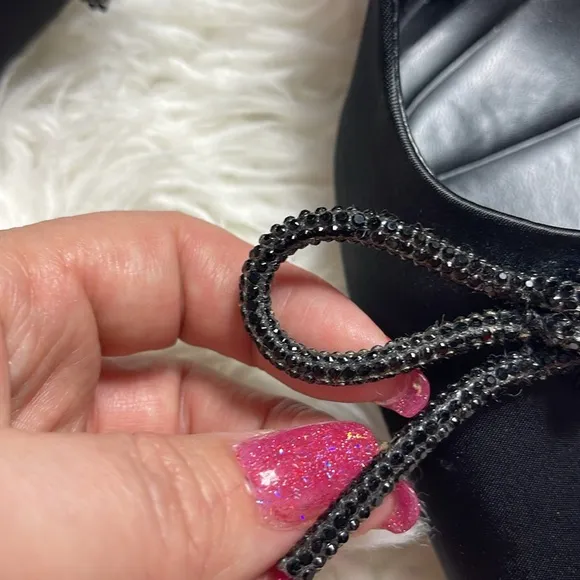 Elegant Black Heels with Bow by ZARA