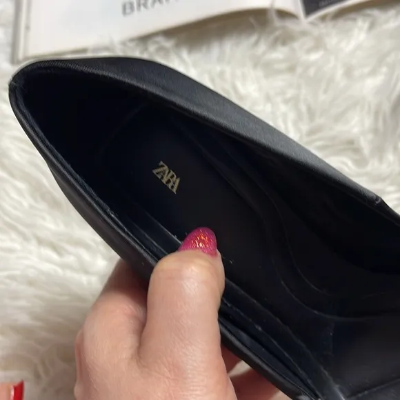 Elegant Black Heels with Bow by ZARA