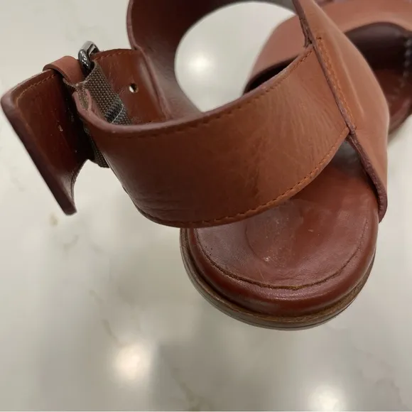 Elegant Brown Block Heel Sandals