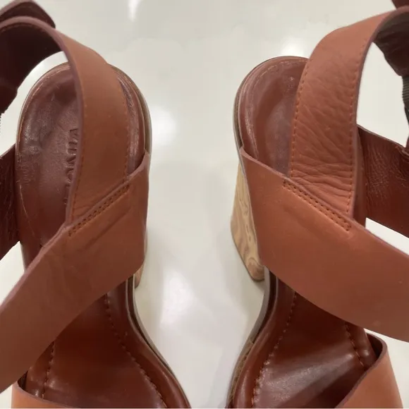Elegant Brown Block Heel Sandals