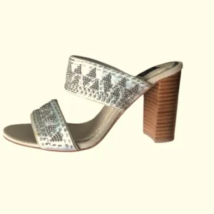 Elegant Satin Beaded Women's Sandals