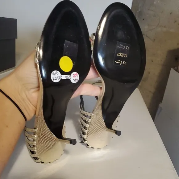 Elegant Silver High Heel Sandals