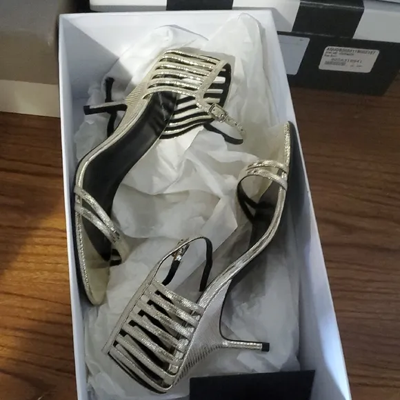 Elegant Silver High Heel Sandals