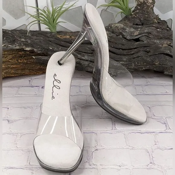 Ellie Shoes 502-Vanity 5&quot; Clear High Heel