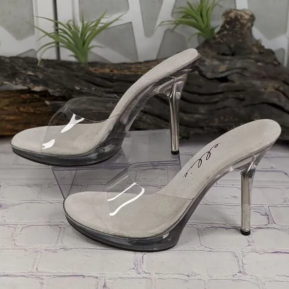 Ellie Shoes 502-Vanity 5&quot; Clear High Heel