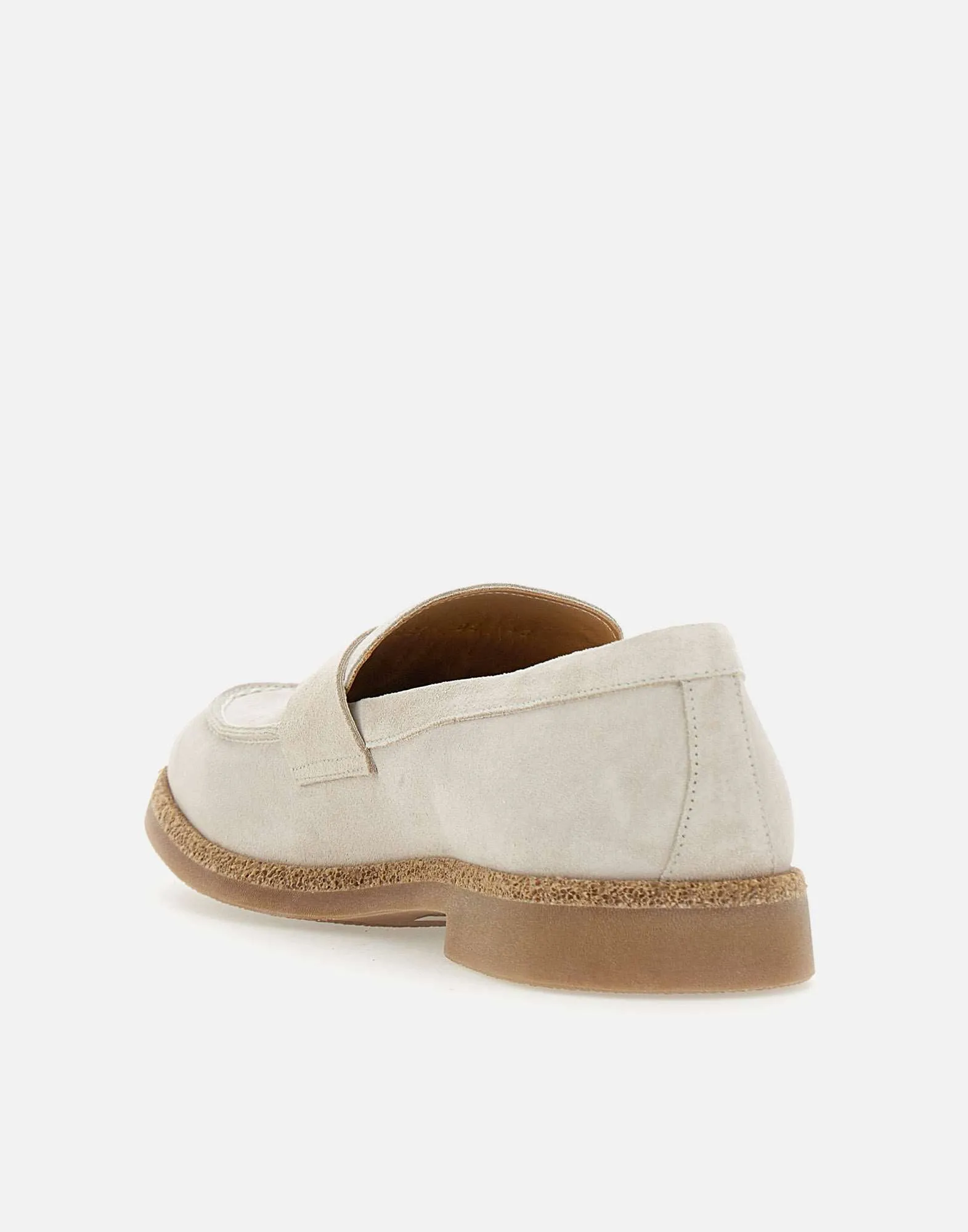 Elva beige mocka kalvskinn loafers