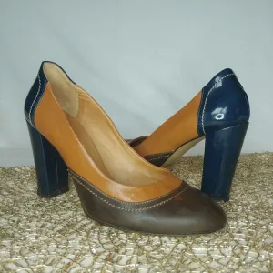 Essentiel Italian Multicolor Leather Heels