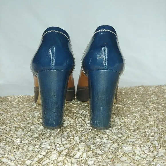 Essentiel Italian Multicolor Leather Heels