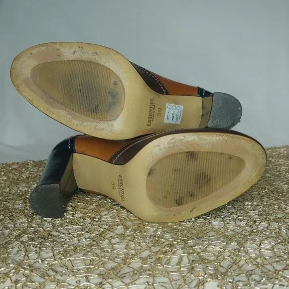 Essentiel Italian Multicolor Leather Heels