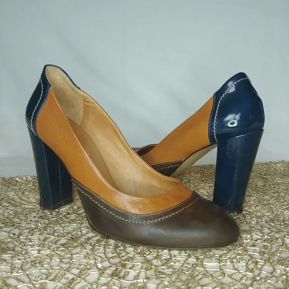 Essentiel Italian Multicolor Leather Heels
