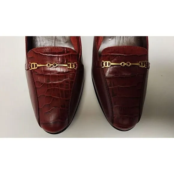 Etienne Aigner Vintage Guinevere Laras Burgundy Red Pumps Heels Shoes Size 7.5M