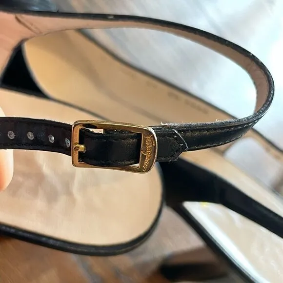 EUC 80’s Vintage Slingback Ferragamo Women's Pumps Black Sz. 8.5