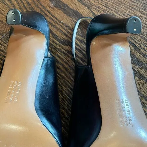 EUC 80’s Vintage Slingback Ferragamo Women's Pumps Black Sz. 8.5